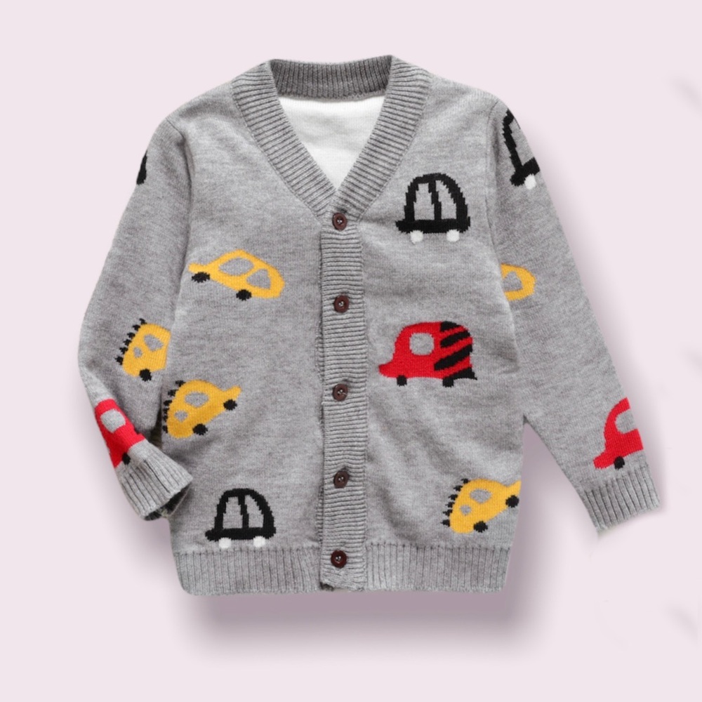 Toddler Boy Car Sweater